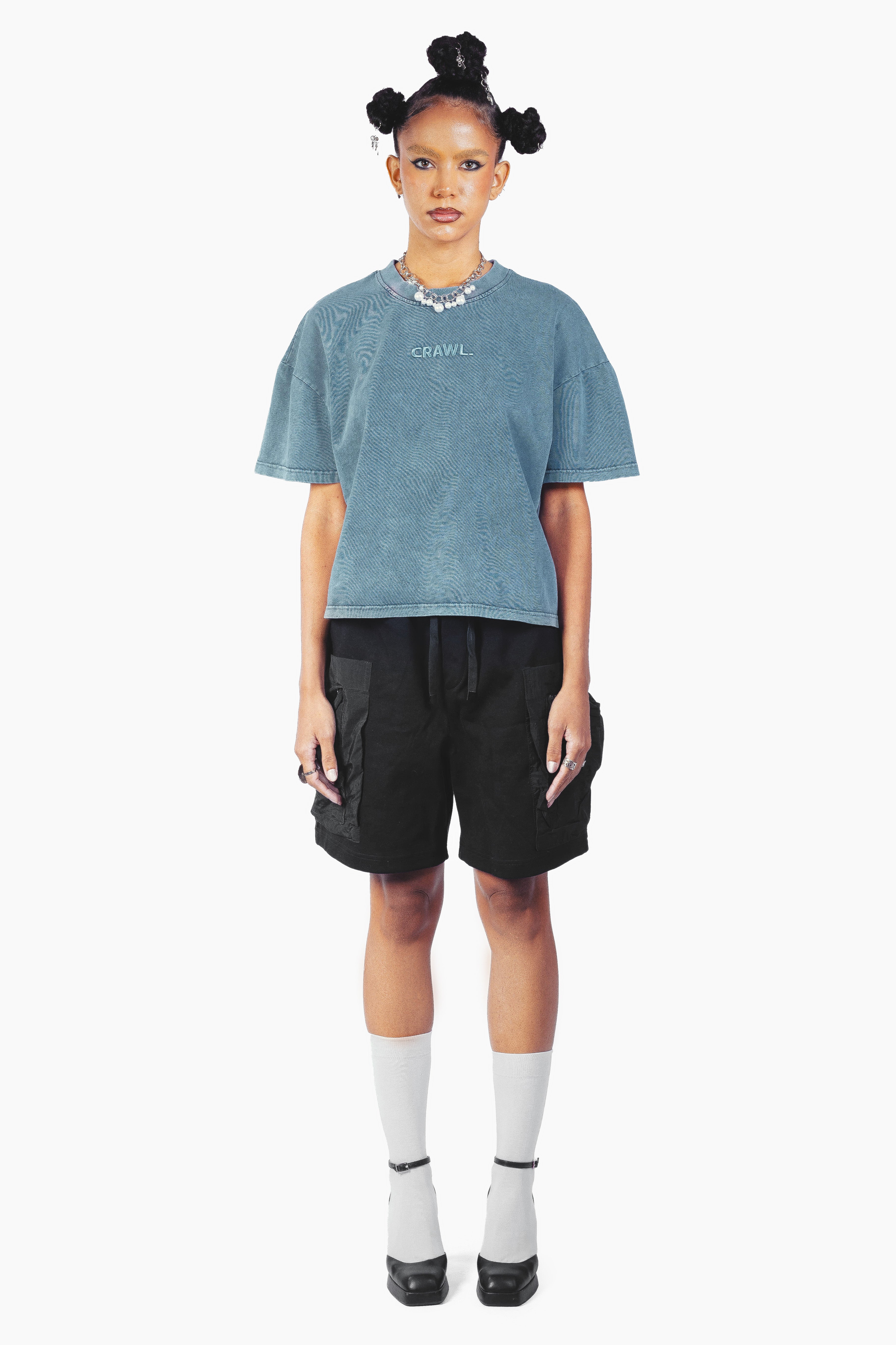 SHADE CARGO SHORTS BLACK UNISEX