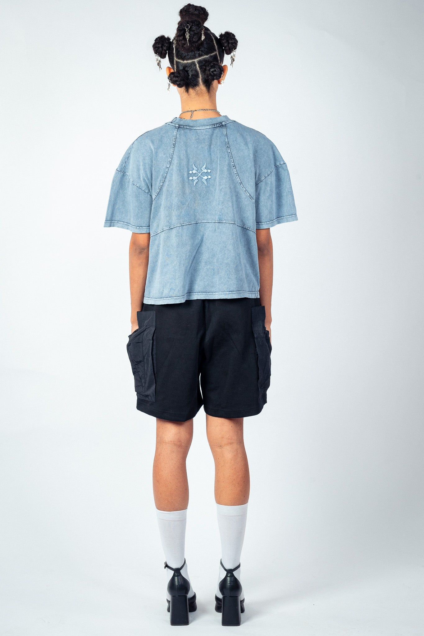 VOID BOXY FIT TSHIRT WASHED BLUE UNISEX