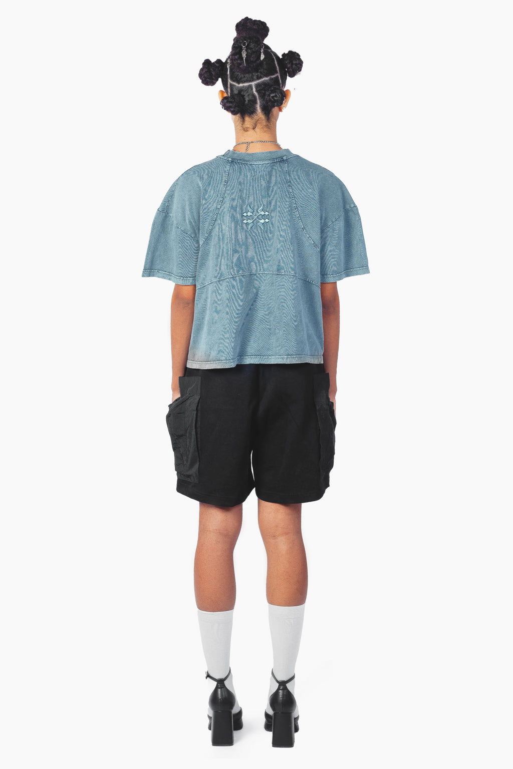 VOID BOXY FIT TSHIRT WASHED BLUE UNISEX