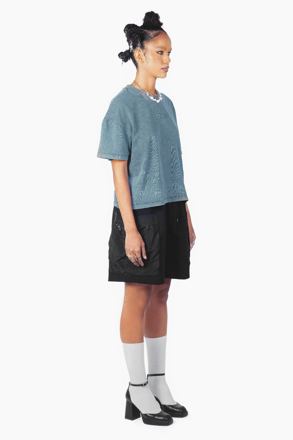 VOID BOXY FIT TSHIRT WASHED BLUE UNISEX
