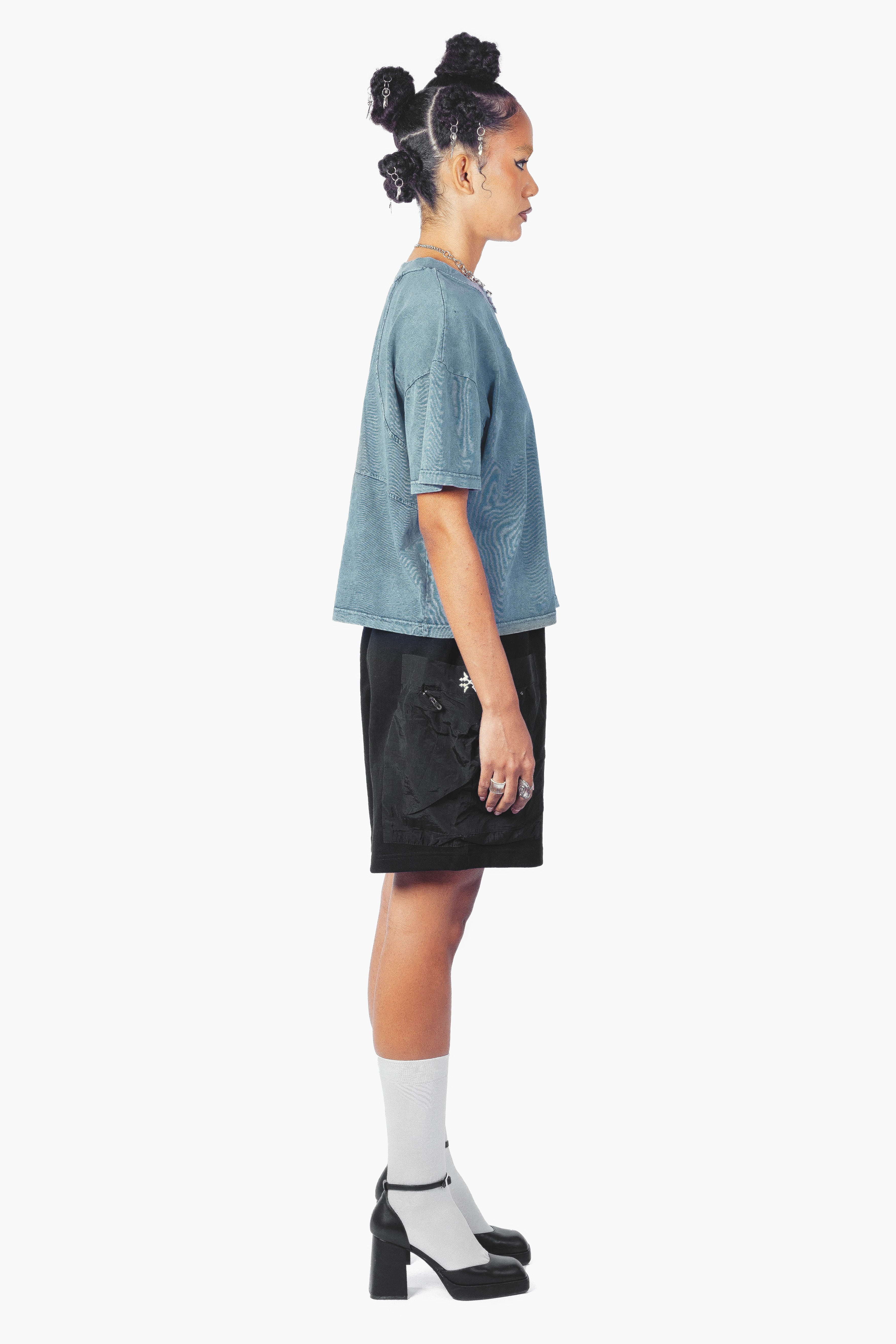 SHADE CARGO SHORTS BLACK UNISEX