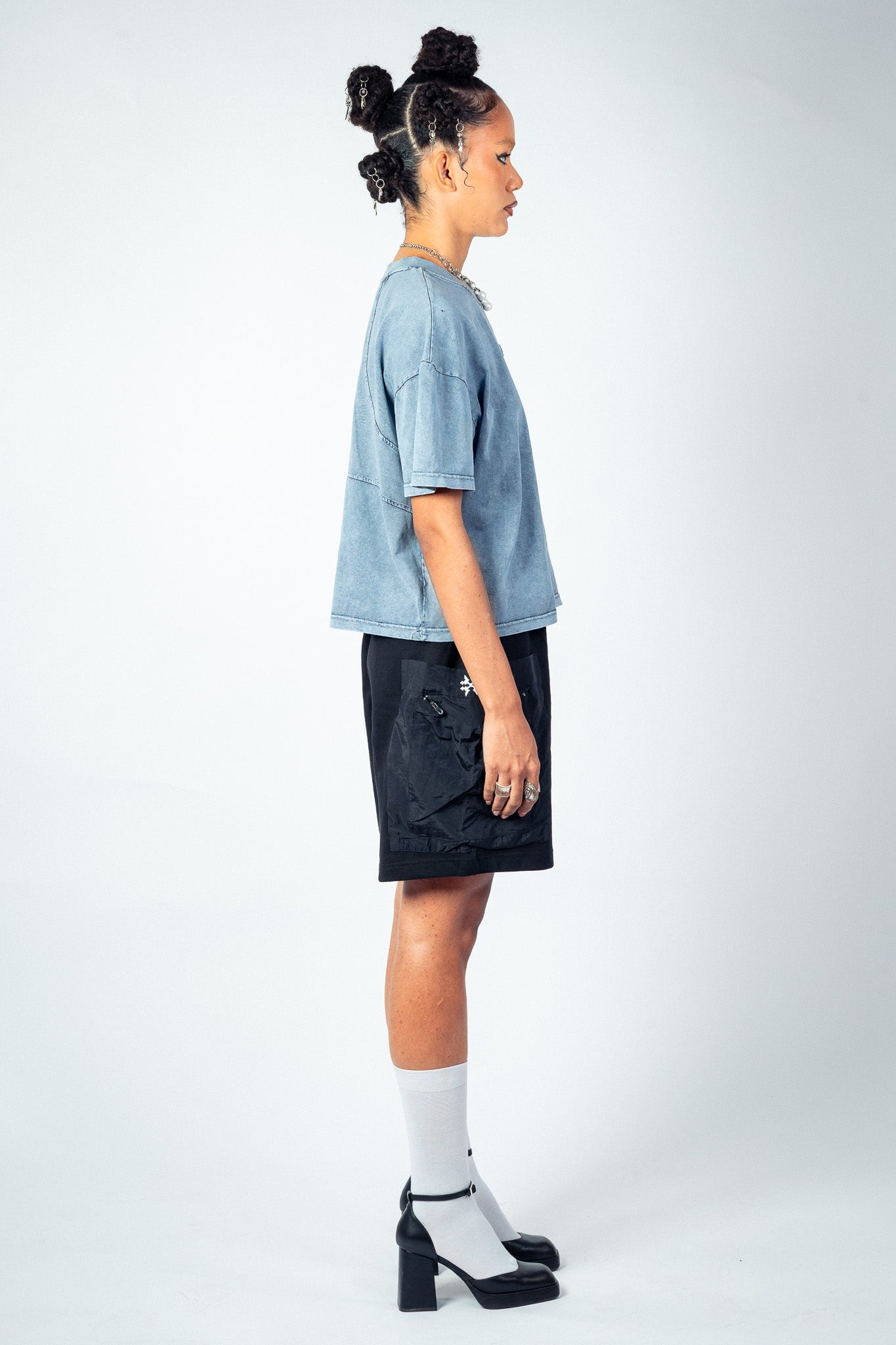 VOID BOXY FIT TSHIRT WASHED BLUE UNISEX